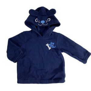 Jumping Beans Navy Blue Dog Gone Cute! Fleece Hoodie